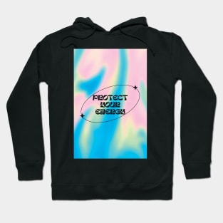 Protect Your Energy Colorful Neon Gradient Aura Hoodie